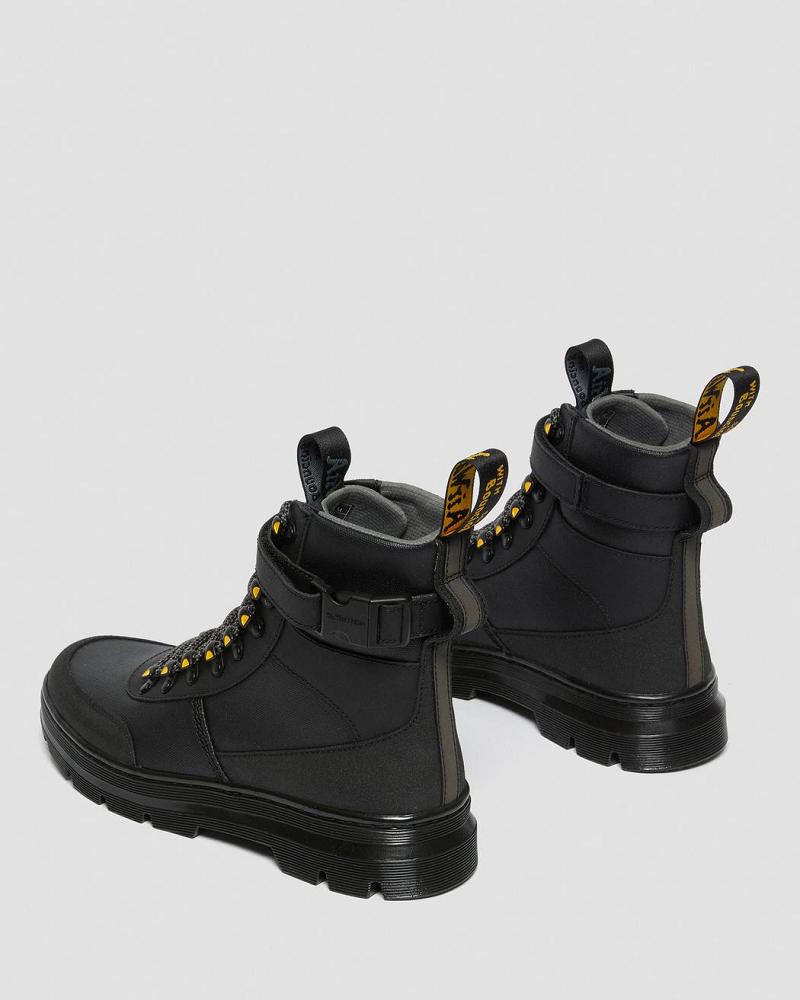 Women's Dr Martens Combs Tech Coated Canvas Ankle Boots Black | AU 51FDN